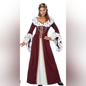 California Costumes Burgundy and White Royal Gown